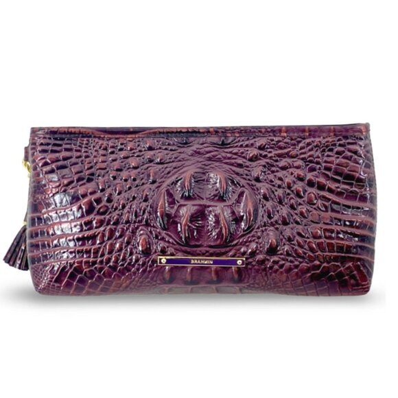 Brahmin Large Purple Wristlet | Tassel | NWOT - Picture 1 of 5